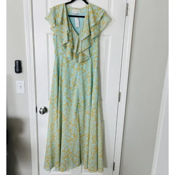 50's blue dress Blue Wool Fit & Flare Dress  50s Vintage Long Sleeve